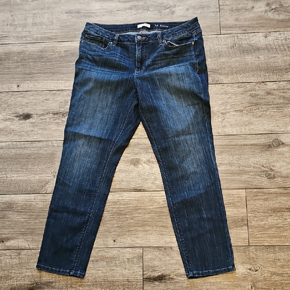 LC Lauren Conrad Dark Blue Straight Leg Jeans